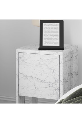 Table de chevet 1 abattant Ema - 30 x 55 x 30 cm