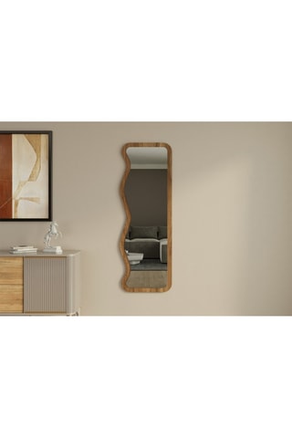 Miroir Asel - 50 x 160 x 2,2 cm - Imitation noyer