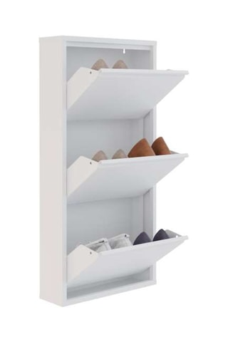 Meuble à chaussures 3 abattants - 50 x 103 x 15 cm