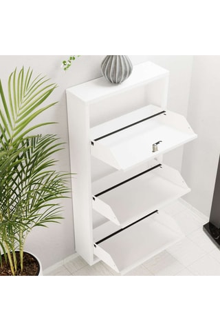 Meuble à chaussures 3 abattants - 50 x 103 x 15 cm