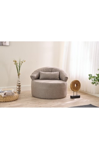 Fauteuil - Beige - En polyester