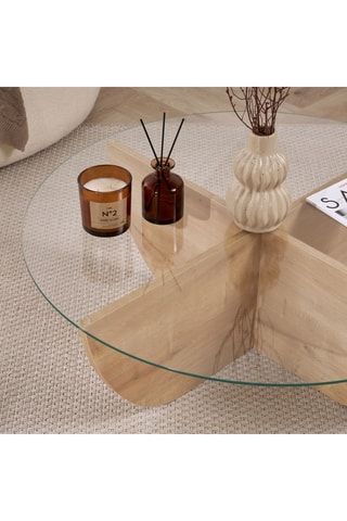 Table basse en verre - 90 x 30 x 90 cm