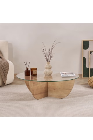 Table basse en verre - 90 x 30 x 90 cm