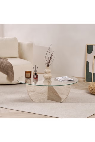 Table basse en verre - 90 x 30 x 90 cm