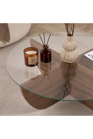 Table basse en verre - 90 x 30 x 90 cm