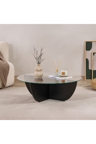 Table basse en verre - 90 x 30 x 90 cm