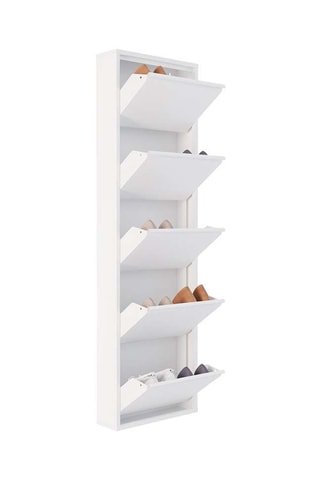 Meuble à chaussures 5 abattants - 50 x 169 x 15 cm