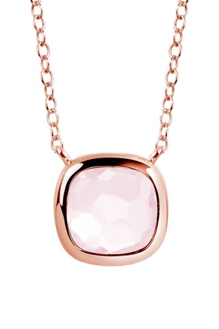 Ketting Zilver, Doublé Geelgoud en Kwarts