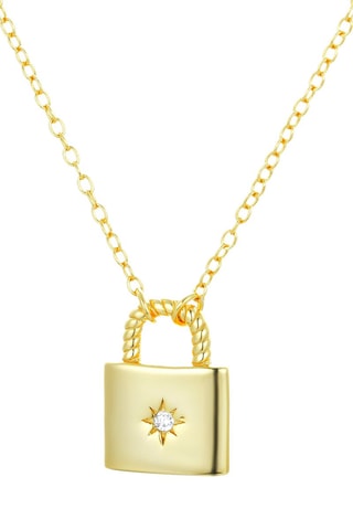 Ketting   Zilver Verguld met Fijn Geelgoud