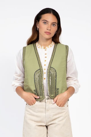 Mouwloos Jasje - Olijfgroen