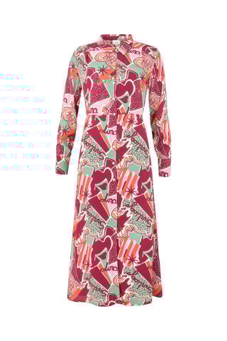 Blouse-jurk - Fuchsia