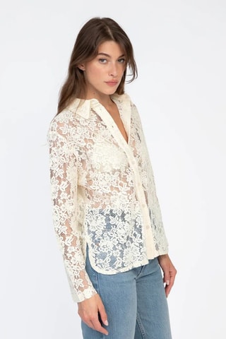 Kanten Blouse - Ecru