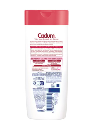 Dermo-respect Douchegel zonder Zeep met Biologische zoete amandelolie Cadum - Voor de gevoelige en kwetsbare huid - 450 ml