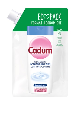 Navulling Langdurig Hydraterende Douchecrème Cadum - Gevoelige Huid - 500 ml