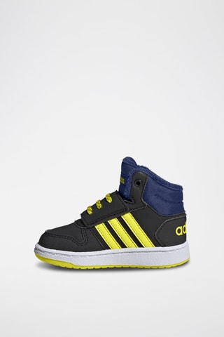 Sneakers Hoops 2.0 Mid - Noir et jaune fluo