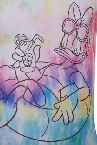 Maillot 1 pièce tie and dye Daisy Disney - Ciel et rose