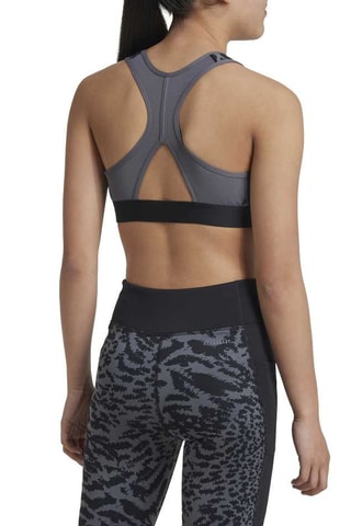 Brassière sport push-up Power React - Gris et noir