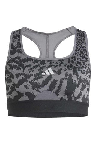 Brassière sport push-up Power React - Gris et noir