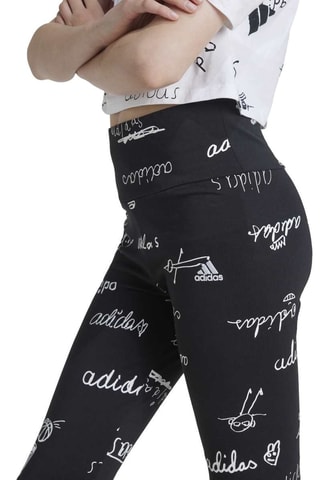 Legging de sport taille haute Brand Love - Noir