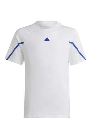 T-shirt Slim - Blanc et indigo