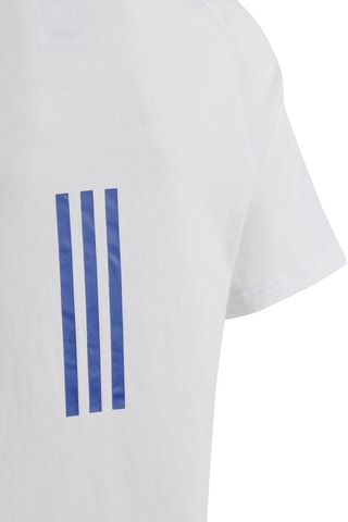 T-shirt Slim - Blanc et indigo