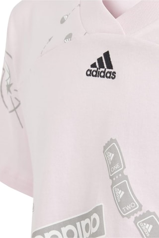 T-shirt cropped Brand Love - Rose clair