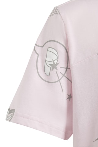 T-shirt cropped Brand Love - Rose clair