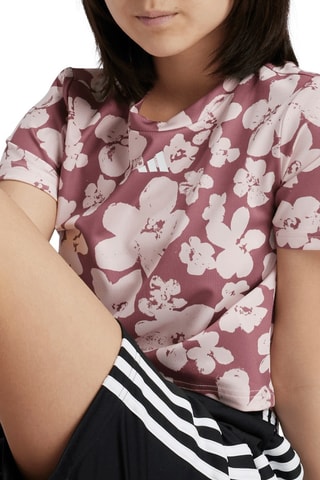 T-shirt cropped d’entraînement Essentials Seasonal - Vieux rose