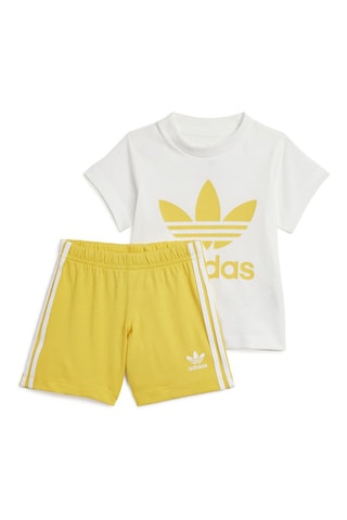 T-shirt et short Trefoil - Blanc et jaune