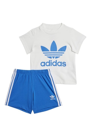 T-shirt et short Trefoil - Blanc et bleu