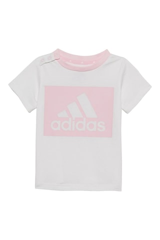 T-shirt et short Essentials Blanc et rose