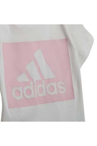 T-shirt et short Essentials Blanc et rose