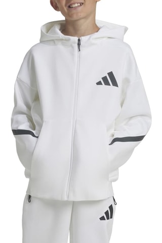 Sweat à capuche Z.N.E. - Blanc