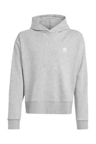 Sweat à capuche Trefoil Essentials - Gris chiné