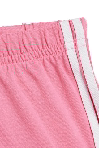 T-shirt en Short Trefoil - Wit en Roze