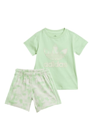 T-shirt et short tie and dye AOP Pack - Vert clair et blanc