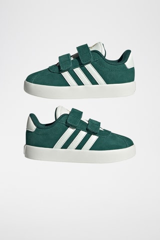 Baskets en nubuck - Vert foncé et blanc