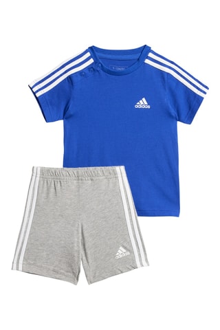 T-shirt et short - Bleu roi et gris clair chiné