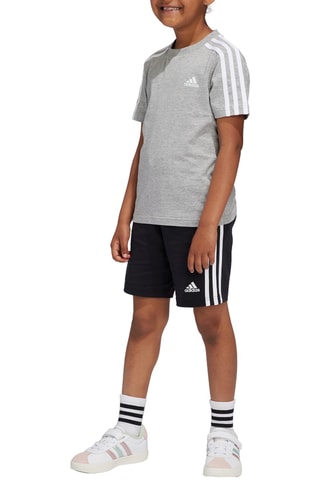 T-shirt et short - Gris clair chiné et noir