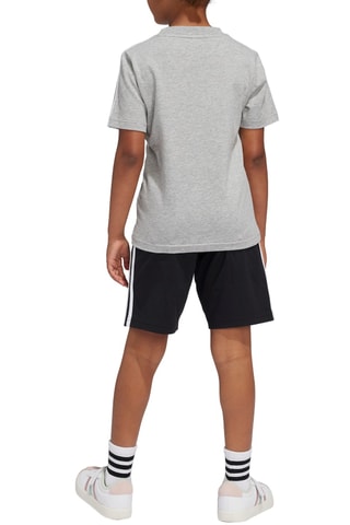 T-shirt et short - Gris clair chiné et noir