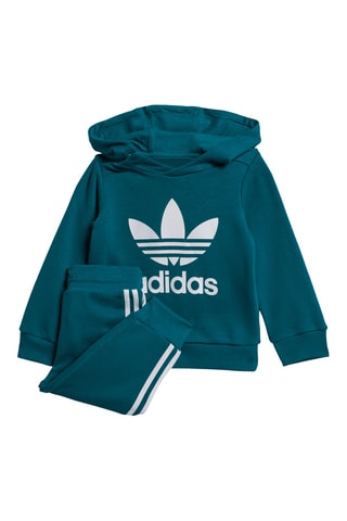 Sweat à capuche et pantalon - Bleu canard et blanc