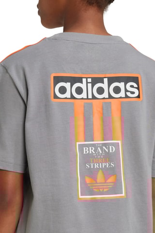 T-shirt ample - Gris clair et moutarde