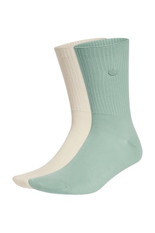 2 paires de chaussettes en coton biologique - Vert d’eau et blanc
