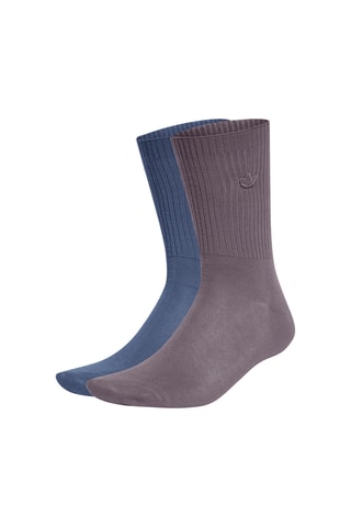 2 paires de chaussettes en coton biologique - Bleu cobalt et gris foncé