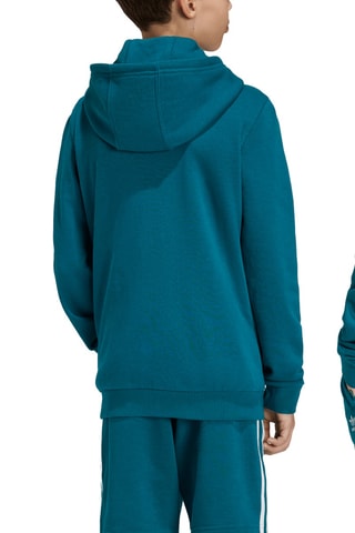 Sweat à capuche - Bleu canard et blanc