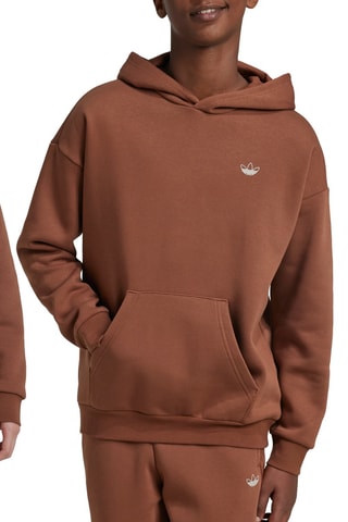 Sweat à capuche polaire - Marron et blanc