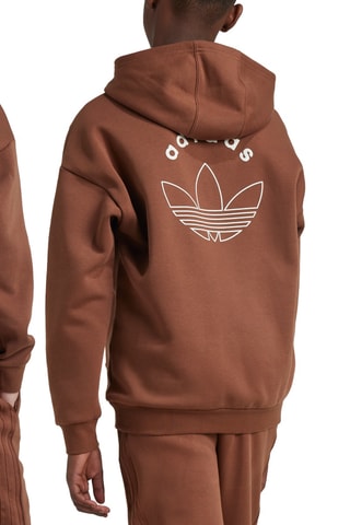 Sweat à capuche polaire - Marron et blanc