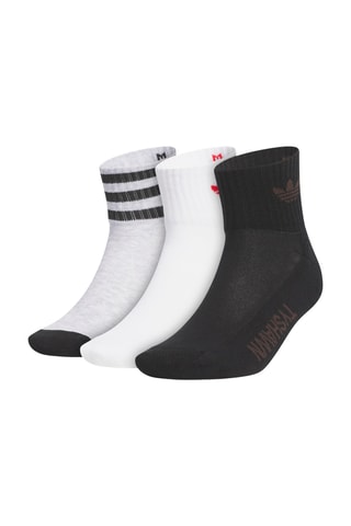 3 paires de chaussettes de skateboard Tyshawn Jones - Blanc et noir