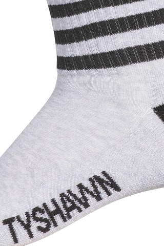 3 paires de chaussettes de skateboard Tyshawn Jones - Blanc et noir