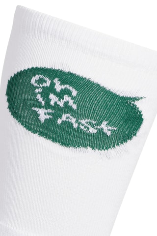 Chaussettes de skateboard - Blanc et vert foncé